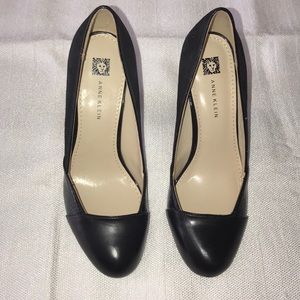 Anne Klein QENA Heels Pump Suede Leather Black
